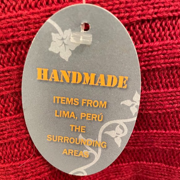 NWT Arte Meche Baby Alpaca Red Long Sweater Vest 100% Alpaca - Picture 10 of 12